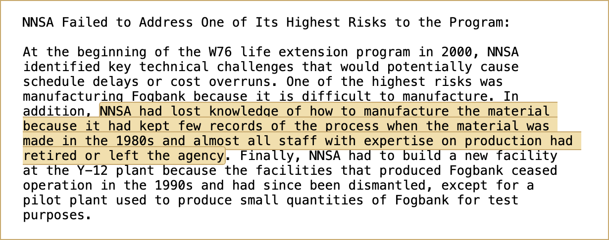 From GAO-09-385, Government Accountability Office, March 2009. Highlight added.